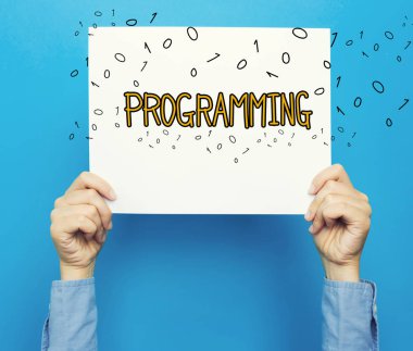 Programlama metin beyaz poster