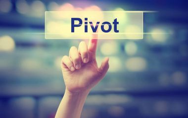 Pivot concept with hand clipart