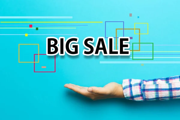 Big Sale concept with hand — Stock Photo, Image