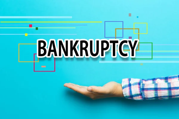 Concepto de bancarrota con mano — Foto de Stock