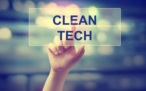 Concepto Clean Tech con la mano — Foto de Stock