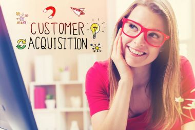 Customer Acquisition text  clipart