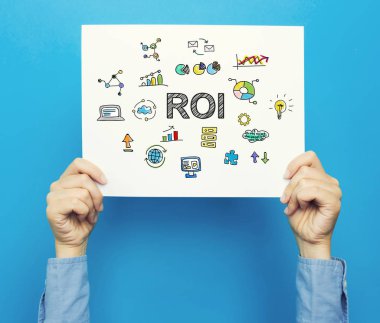 Yatırım getirisi metin beyaz poster