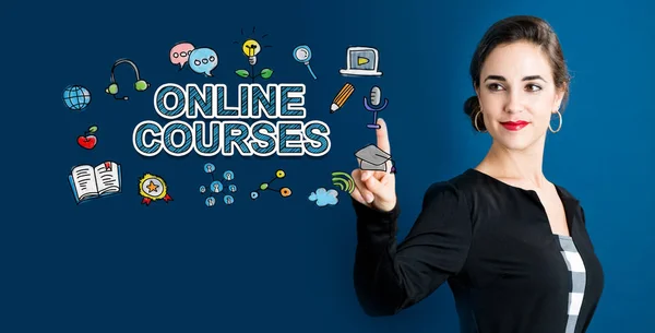 Online Courses text — Stock Photo, Image