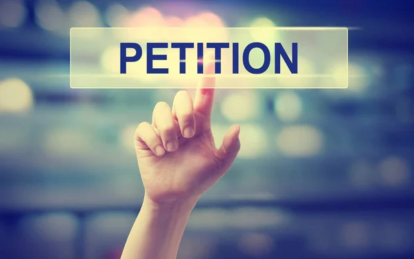 Petitionskonzept mit der Hand — Stockfoto