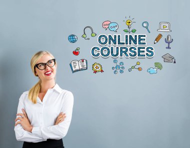İş kadını ile online kurslar metin