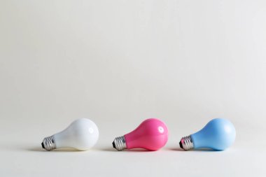 Three Colored lightbulbs  clipart