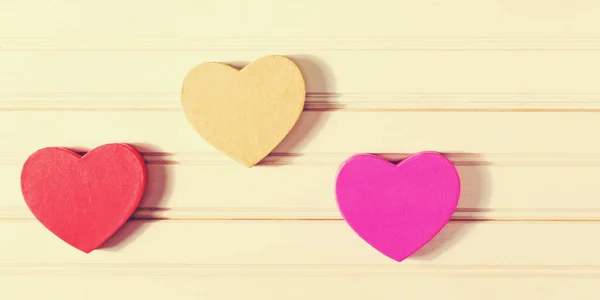 Pudełka w kształcie serca na Walentynki — Zdjęcie stockowe