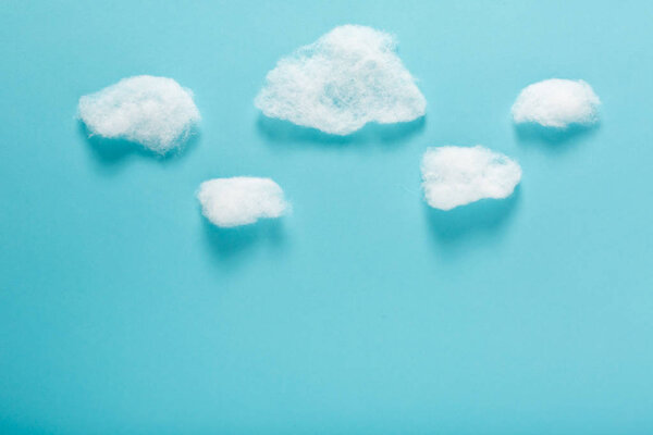 Cotton clouds and sky concept