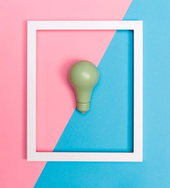 Green Colored lightbulb — Stock Photo, Image