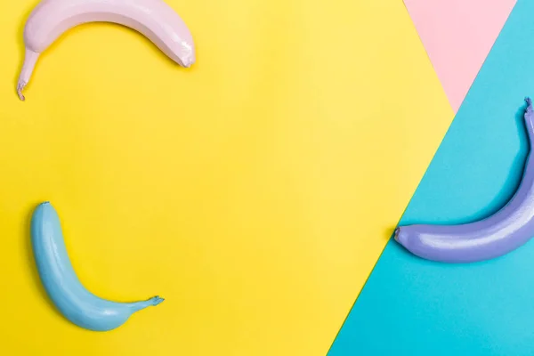 Kleurrijke Painted bananen — Stockfoto