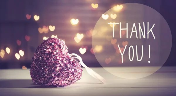 Thank You message with heart — Stock Photo, Image