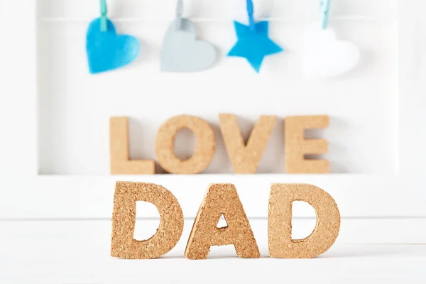 Cork DAD y textos de Amor —  Fotos de Stock