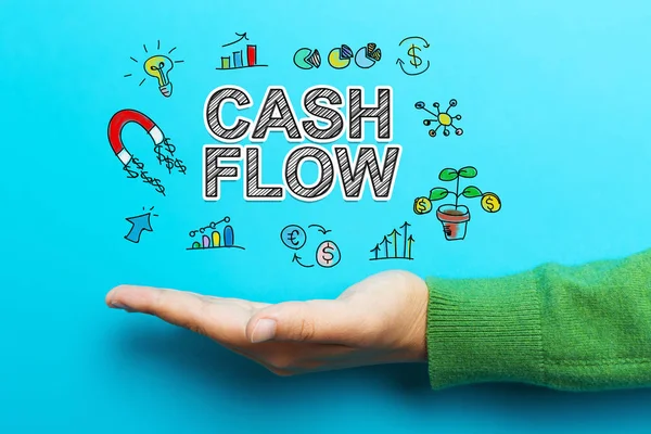 Cash Flow-konceptet med hand — Stockfoto