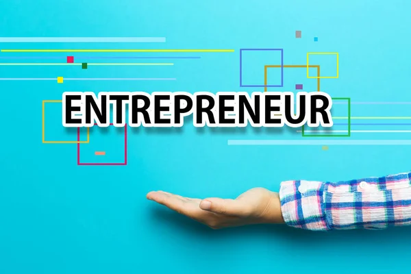 Concept d'entrepreneur à la main — Photo