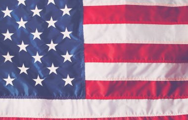 4 Temmuz süslemeleri Amerikan bayrağı arka plan üzerinde