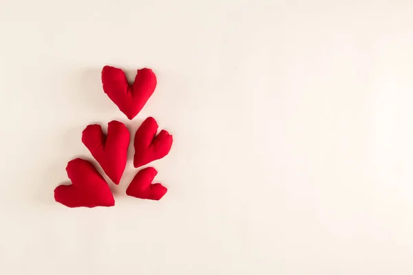Cojines de corazón hechos a mano — Foto de Stock