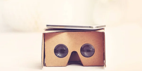 Virtual reality cardboard headset device — Stock Photo, Image