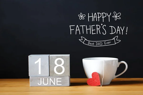 Message de la fête des Pères avec tasse à café — Photo