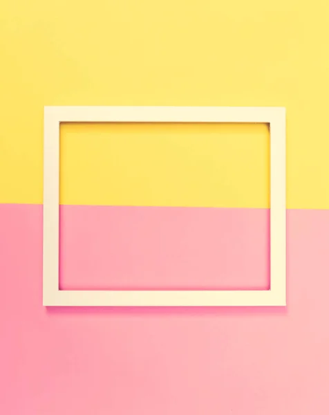 Empty frame on a bright split background — Stock Photo, Image