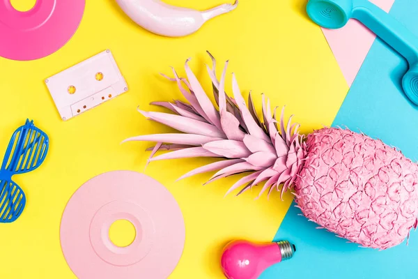 Funky painted objects on a bright background — Stock Photo, Image