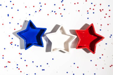 Beyaz bir arka plan üzerinde ABD tatil dekorasyon