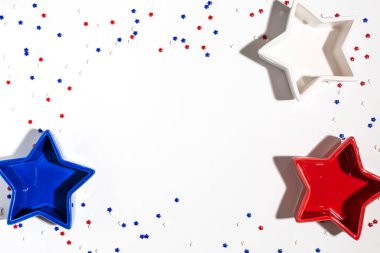 Beyaz bir arka plan üzerinde ABD tatil dekorasyon