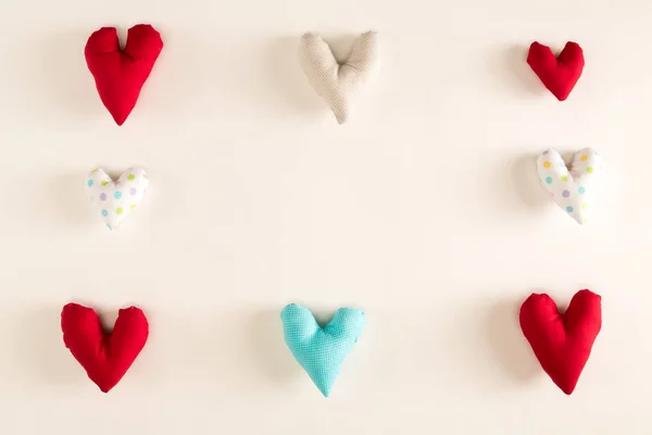 Handmade heart cushions — Stock Photo, Image