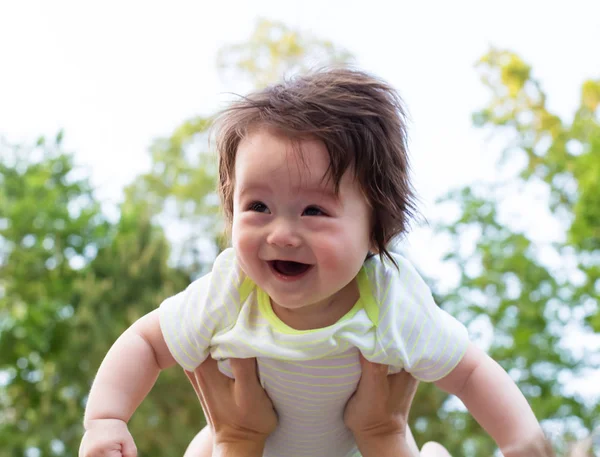Happy baby boy outside — Stock Photo, Image