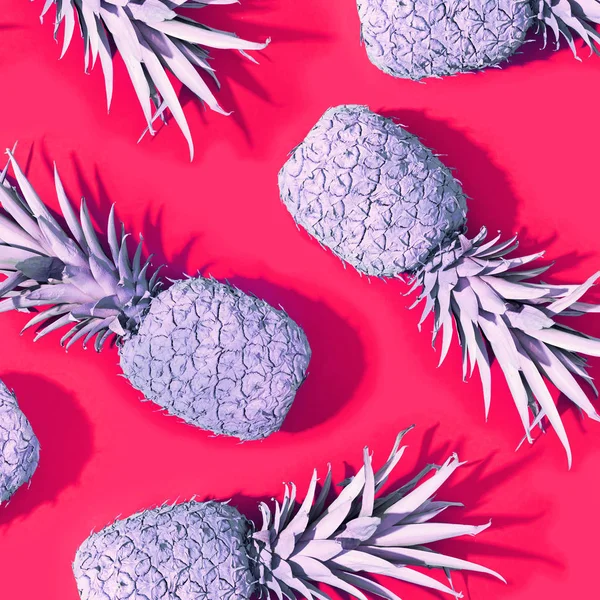 Pink painted pineapples — Stock Photo, Image