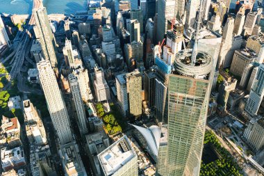 Bir Dünya Ticaret Merkezi, Manhattan, Ny özgürlük Kulesi havadan görünümü