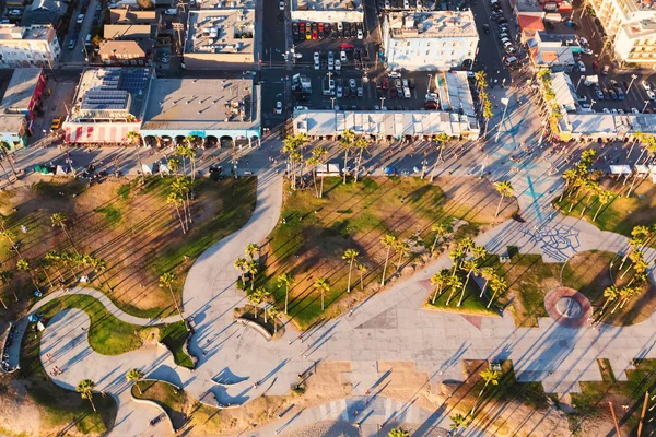 Vista aérea do Venice Beach Skate Park — Fotografia de Stock