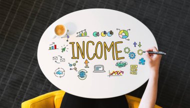 Beyaz bir tablo gelir metin