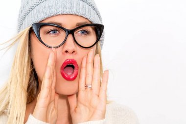 genç kadın bağırmak