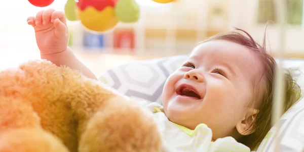 Baby boy playing with his toy — Stock Photo, Image