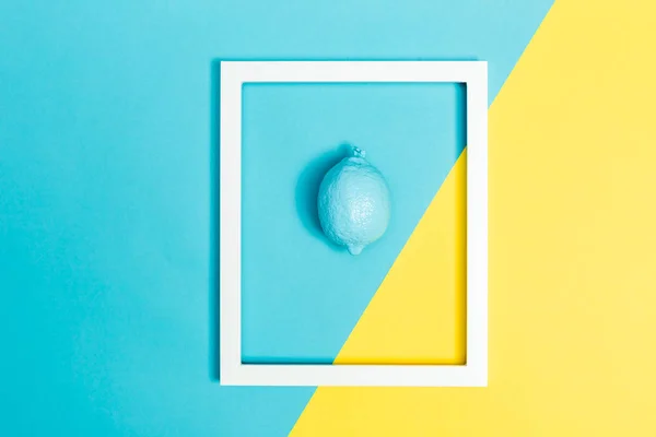 Painted blue lemon — Stock Photo, Image