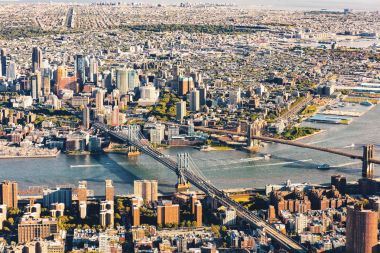 Manhattan 'ın Aşağı Doğu Yakası' nın hava manzarası