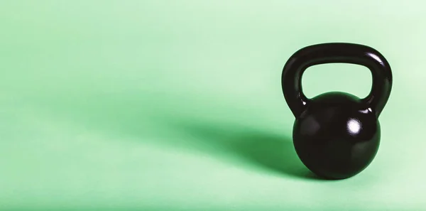 검은 무 쇠 kettlebell — 스톡 사진