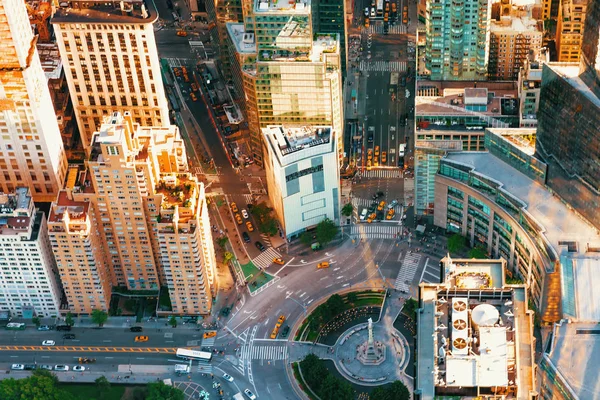Vista aérea de Columbus Circle en Nueva York —  Fotos de Stock