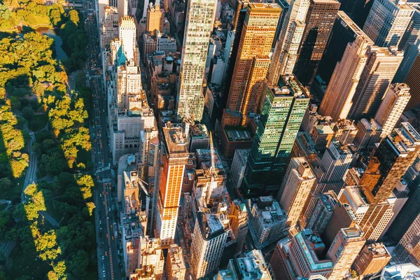 Vista aérea de Columbus Circle en Nueva York — Foto de Stock