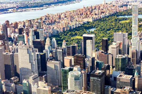 Aerial view of Manhattan, NY and Central Park — Stock Photo, Image