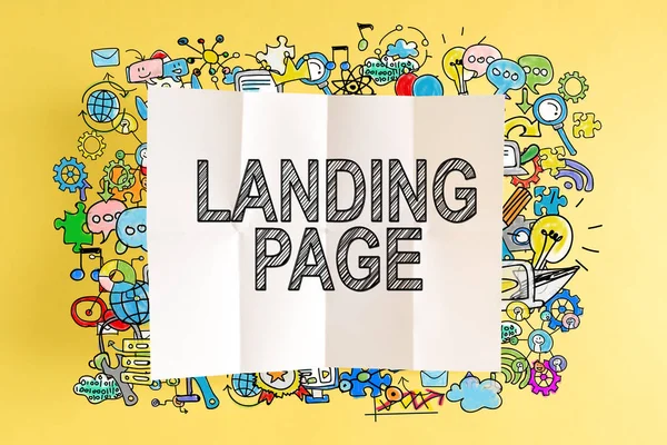 Texto de la Landing Page — Foto de Stock