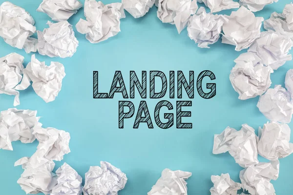 Landing Page text — Stock Photo, Image