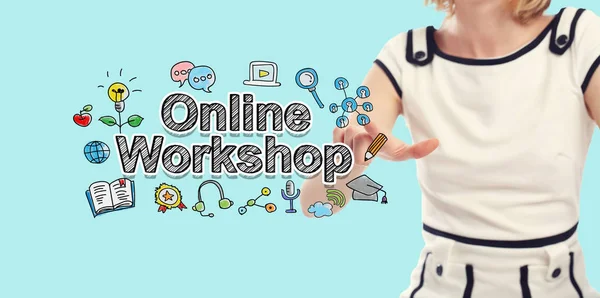 Online Workshop-text — Stockfoto