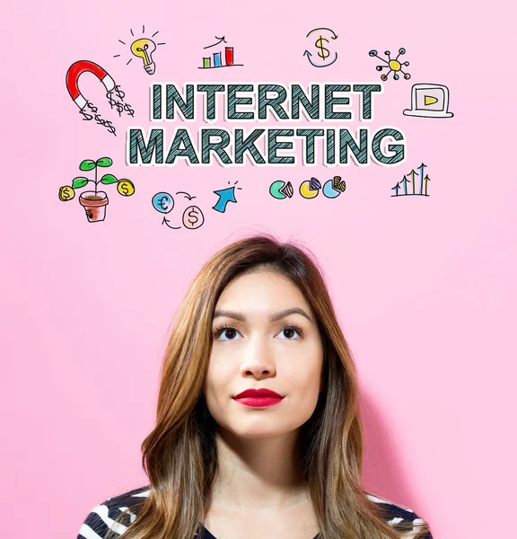 Texto de marketing en Internet —  Fotos de Stock