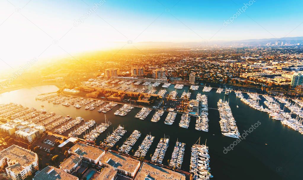 Marina del Rey seaside community in LA