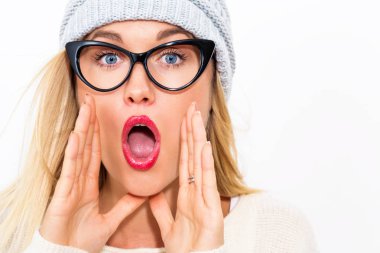 genç kadın bağırmak