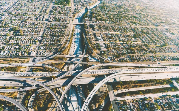 Enorme incrocio autostradale a Los Angeles — Foto Stock