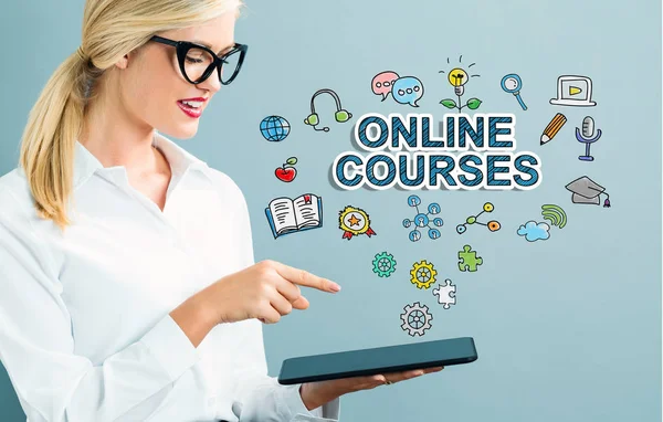 Online Courses text — Stock Photo, Image