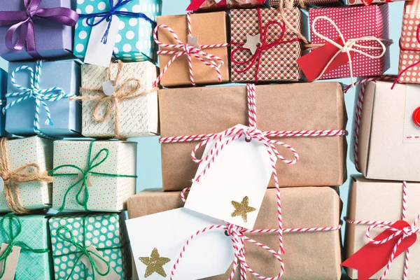 Collezione di scatole regalo di Natale — Foto Stock